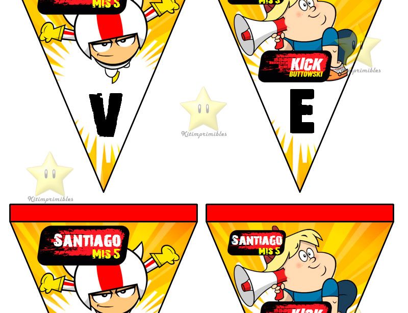 KITS IMPRIMIBLES Kit Candy Bar Golosinas Doble De Riesgo Kick Buttowski